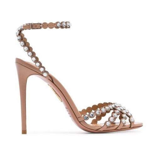 Aquazzura Kristall Sandaler Pink, Dam