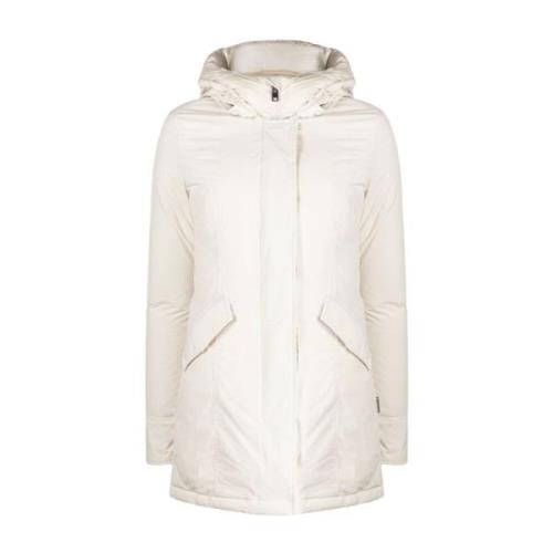 Woolrich Lyxig Arctic Parka i Milky Cream White, Dam