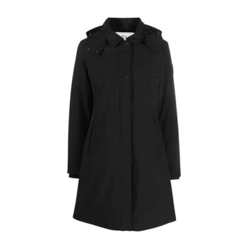 Woolrich Svart Firth Dunhuvad Parkas Black, Dam