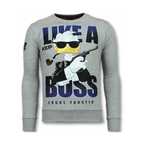 Local Fanatic James Bond 007 Sweater - Herr Tröja - 11-6305G Gray, Her...