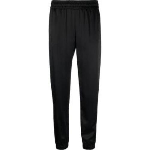 Saint Laurent Silkesjoggingbyxor, Bekväma och Stiliga Black, Dam