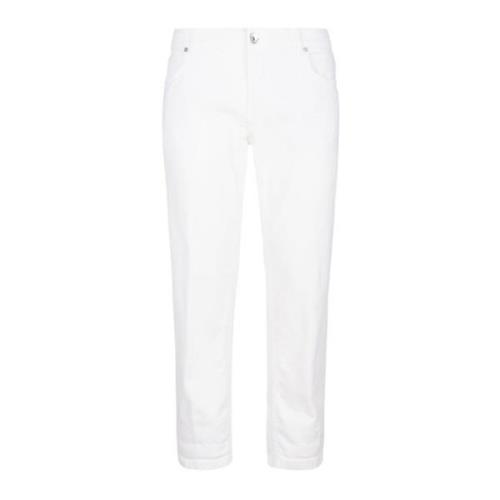 Eleventy Denim 5 Fickor Byxor i Dammig Färg White, Herr