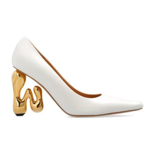 JW Anderson Pumps med logotyp White, Dam