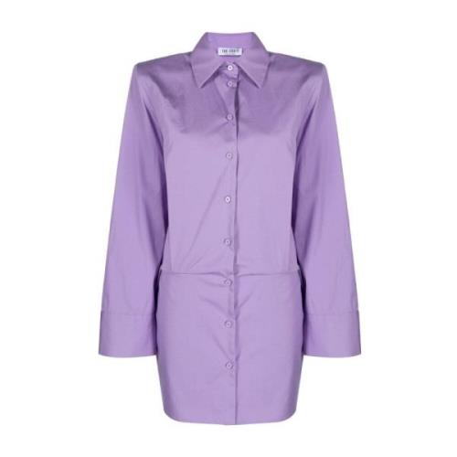 The Attico Lila Bomullsskjortklänning Purple, Dam