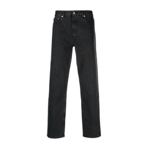 A.p.c. Vintage Hög Midja Svarta Denim Jeans Black, Herr