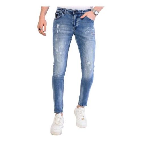 Local Fanatic Upprepade Jeans Pojke Slim Fit - 1062 Blue, Herr