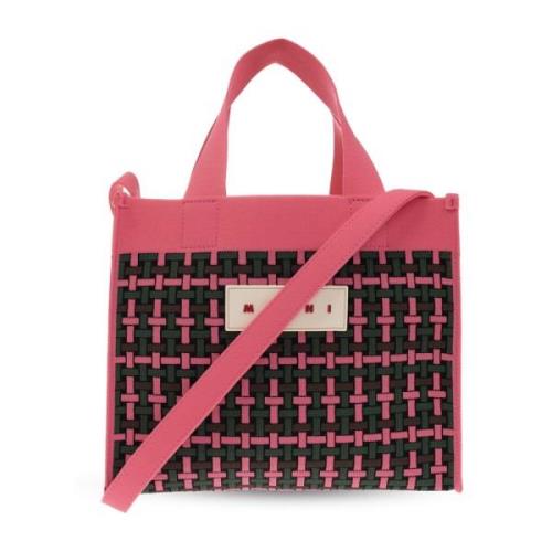 Marni Mönstrad shopper Pink, Dam