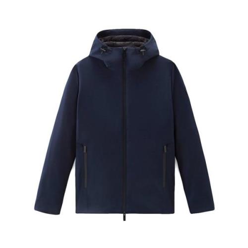 Woolrich Herr Blå Soft S Jacka med Huva Blue, Herr