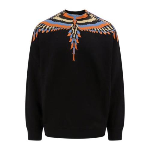 Marcelo Burlon Svart Ekologisk Bomullströja Black, Herr