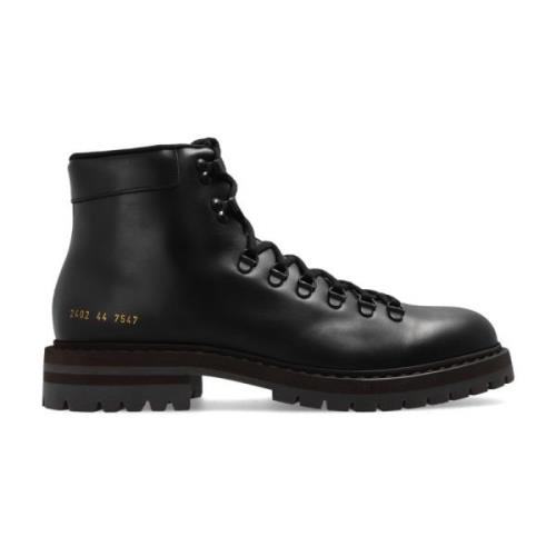 Common Projects Läderstövlar Black, Herr