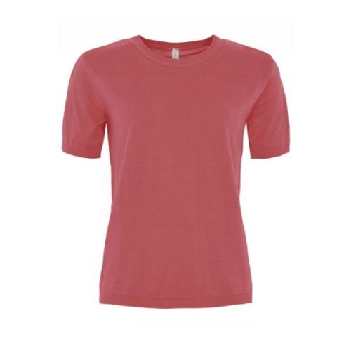 Skovhuus Mjuk O-Neck T-shirt i olika färger Pink, Dam