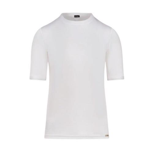 Kiton T-shirt med rund hals och korta ärmar och fickdetaljer White, Da...