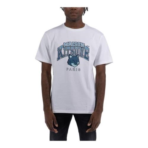 Maison Kitsuné T-Shirts White, Herr