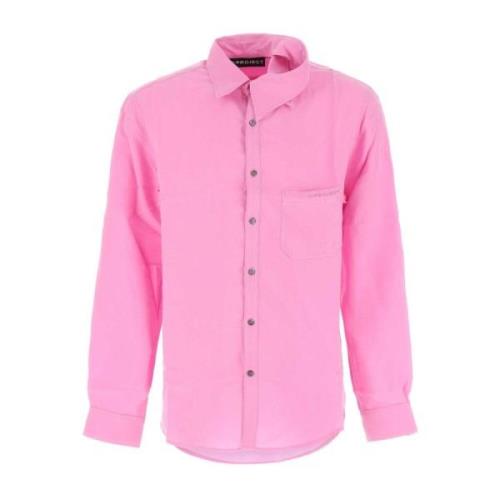 Y/Project Rosa cupro -skjorta Pink, Herr