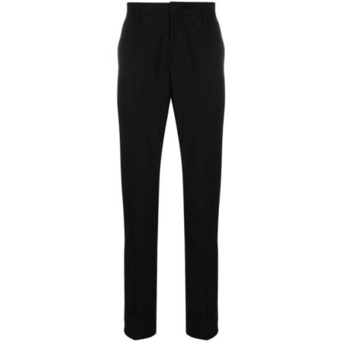 Dondup Svarta Slim-Fit Skräddarsydda Byxor Black, Herr