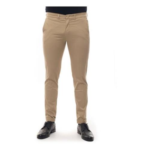 Fay Slim-fit byxor Beige, Herr