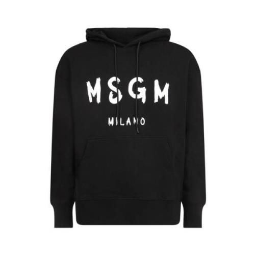 Msgm Hoodies Black, Herr