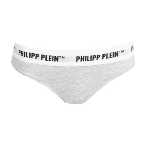 Philipp Plein Högkvalitativa Logo Midjekalsonger 2-Pack Gray, Dam