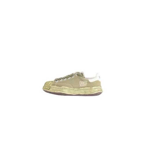 Mihara Yasuhiro Canvas Sneakers med broderad logotyp Green, Herr