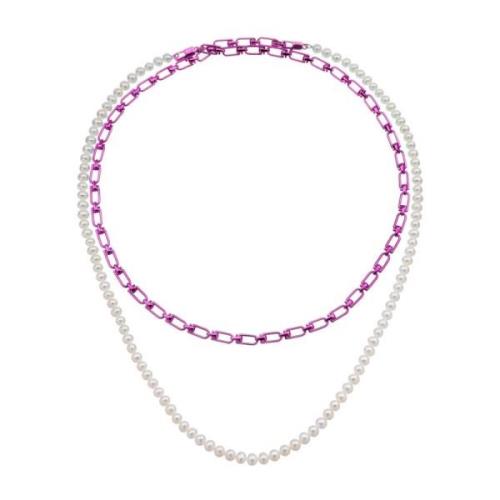 Eéra Handgjord dubbel halsband med pärlor Multicolor, Dam