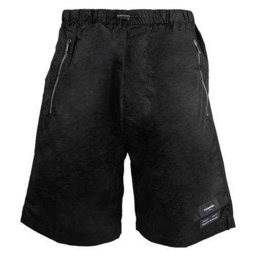 Marcelo Burlon Lyxiga Nylon Shorts Black, Herr