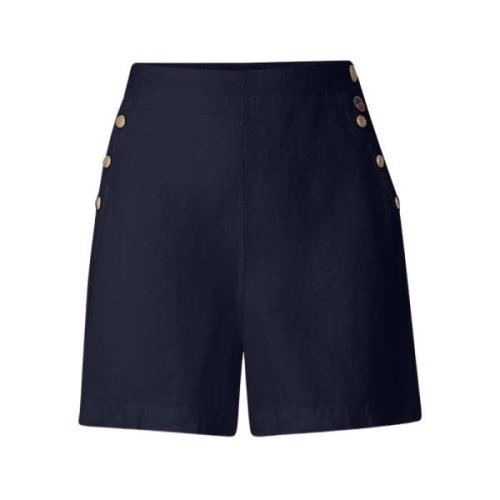 Busnel Flytande Linne Shorts Blue, Dam