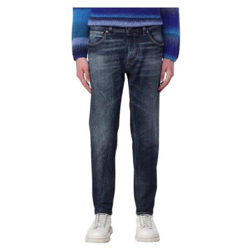 Dondup Stiliga Slim-fit Jeans för Män Blue, Herr