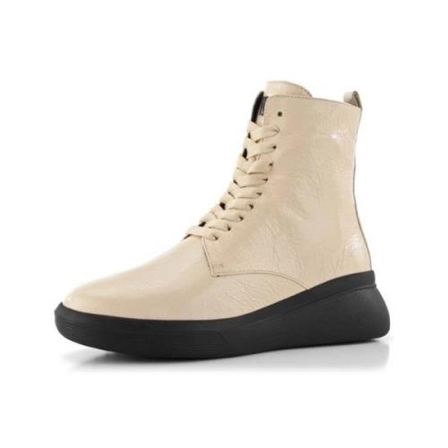 Högl Warren Ankelboots i krämigt läder Beige, Dam