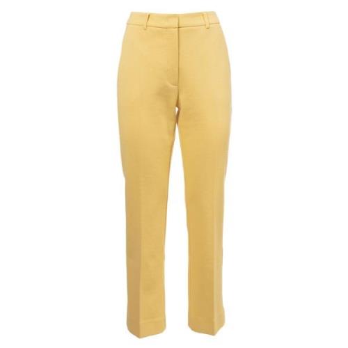 Max Mara Weekend Slim-Fit Jersey Byxor Yellow, Dam