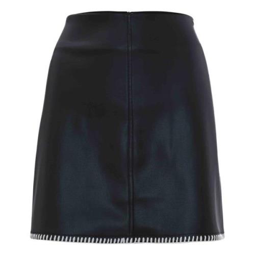 Kocca Kort kjol med kontrastkant Black, Dam