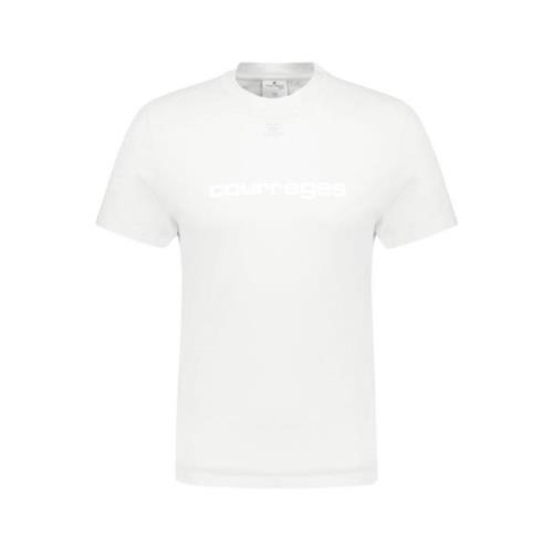Courrèges Klassisk Vit T-shirt för Män White, Herr