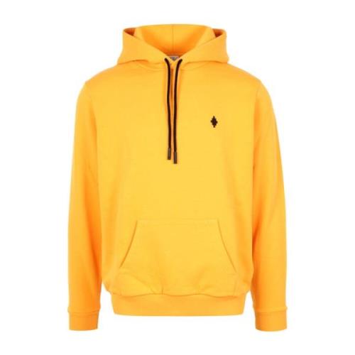 Marcelo Burlon Ockra Cross Logo Hoodie Yellow, Herr