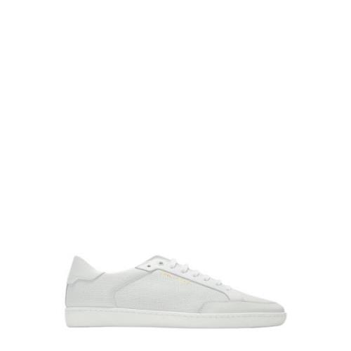 Saint Laurent Perforerade Lädersneakers White, Herr