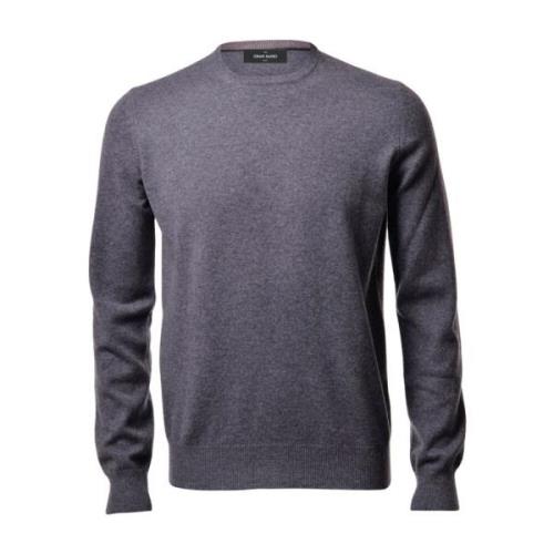 Gran Sasso Round-neck Knitwear Gray, Herr