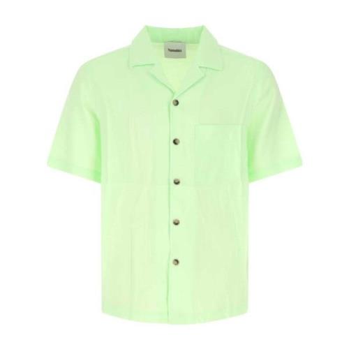Nanushka Pastellgrön modalblandning skjorta Green, Herr