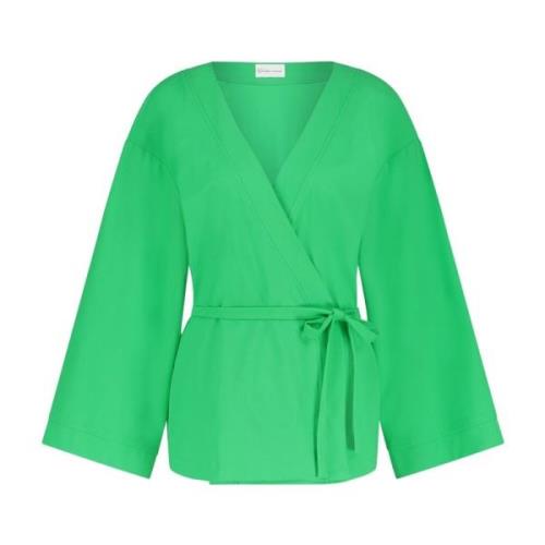 Jane Lushka Alvera Kimono Blazer | Grön Green, Dam