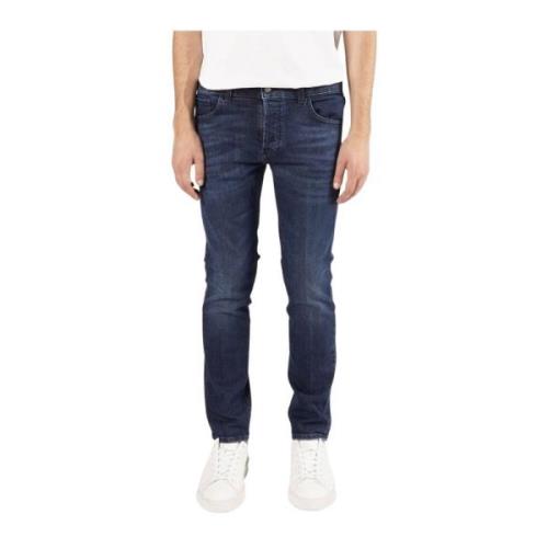 Entre amis Klassiska Straight Jeans Uppgradering Blue, Herr