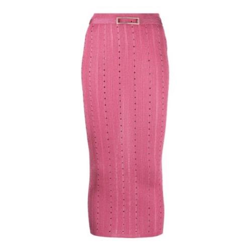Alessandra Rich Midi Skirts Pink, Dam