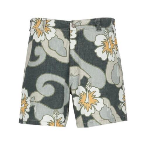 ERL Gula Hibiscus Print Bermuda Shorts Gray, Herr