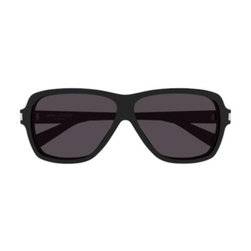 Saint Laurent Aviator solglasögon med hörnvinkeldetalj Black, Herr