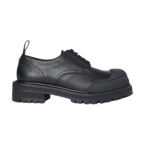 Marni Läder Derby Skor med Track Sole Black, Dam