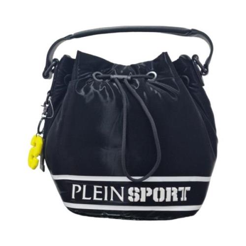 Plein Sport Svart handväska med främre logotyp Black, Dam