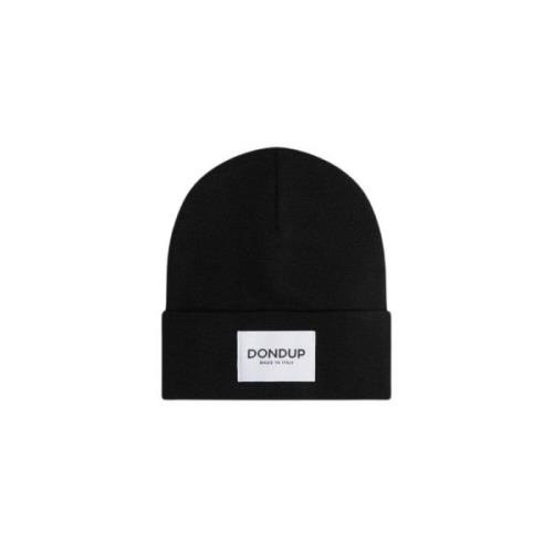 Dondup Logo Ull Hatt Beret Black, Herr