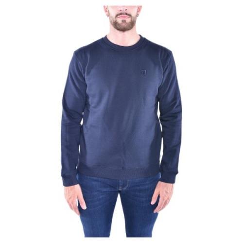 Dondup Crewneck Sweatshirt med Logo Blue, Herr