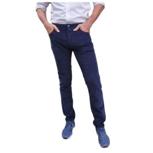 Jacob Cohën Corduroy Slim Fit Byxor Blue, Herr