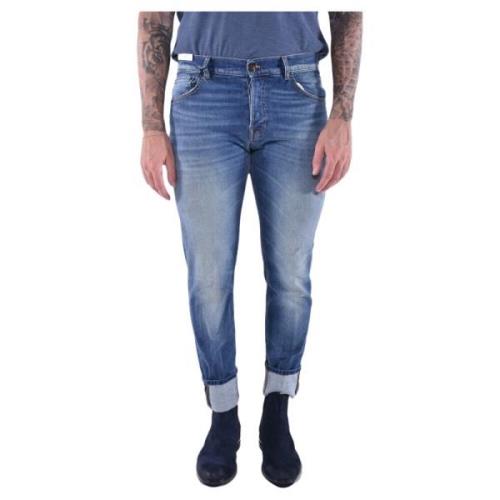 PT Torino Vintage Återvunnen Bomull Skinny Jeans Blue, Herr