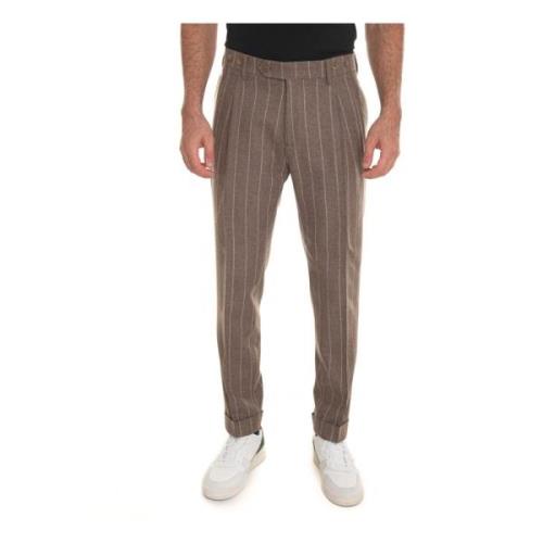 Berwich Randig Chino med Skräddarsydd Ventilation Beige, Herr