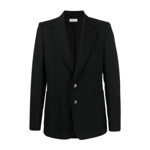 Dries Van Noten Elegant svart blazer för män Black, Herr