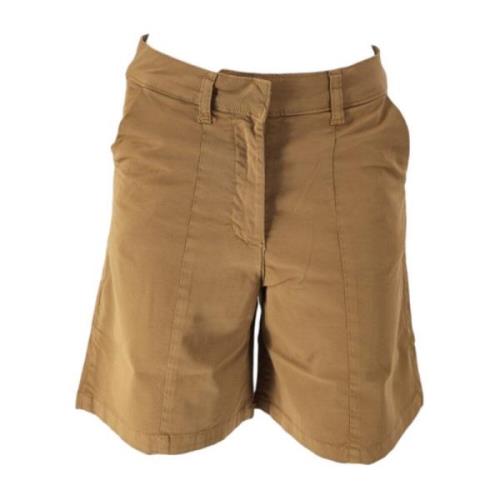 BomBoogie Bomull Bermuda Shorts Beige, Dam