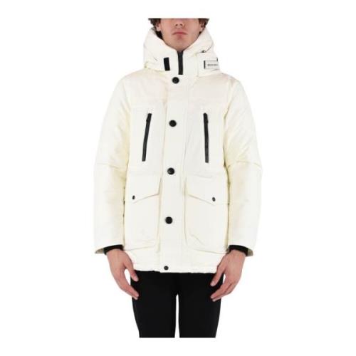 Woolrich Arctic Parka med Dold Dubbel Dragkedja White, Herr